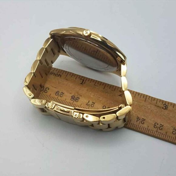 Michael Kors MK Designer Watch MK-3265 Goldtone with Blue Background - Picture 4 of 4